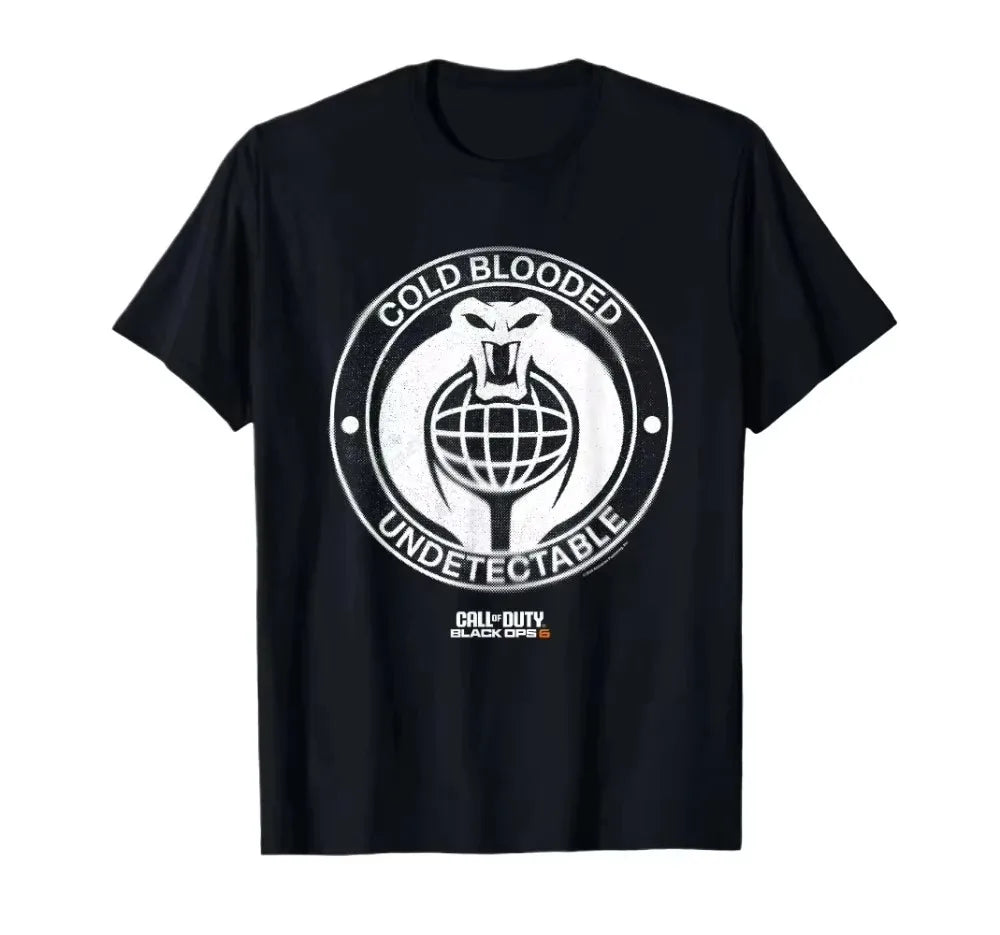 Black Call of Duty Ops Halftone Game T-Shirt T Shirt Women Tee Fashion Short Sleeve Tshirt Oversized Streetwear Tops