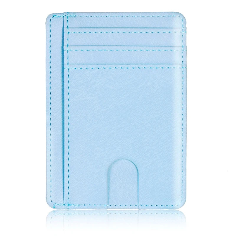 Slim RFID Blocking Leather Wallet Credit ID Card Holder Purse Money Case for Men Women Fashion Bag N15 19 Dropship