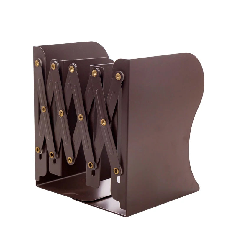 4 Color Telescopic Book Stand,Folding Bookshelf,Metal Book Stand Scalable Metal Bookends Desk Book Organizing, Student Supplies