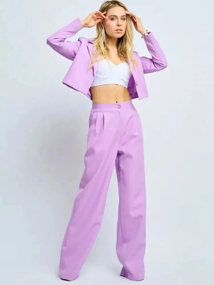 Women's Clothing 2025 Autumn New Fashion Casual Short Small Suit Slim Fit Trousers Women's Suit Костюм Женский Летний