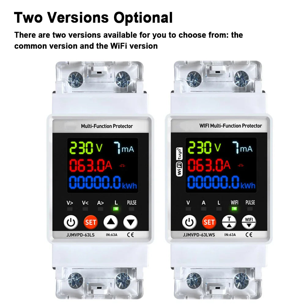 Tuya WiFi Automatic Reclosuring Protector Intelligent Circuit Breaker Single Phase Reclosing Switch Voltage Protective Device