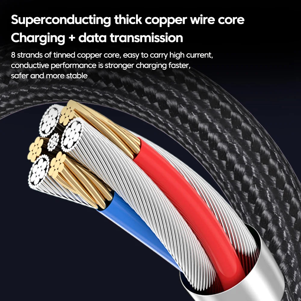 6A USB Type C to Type C Cable For Power Bank 25CM 50CM Fast Charging Data Game Cable For iPhone 15 Huawei Xiaomi 90 Degree