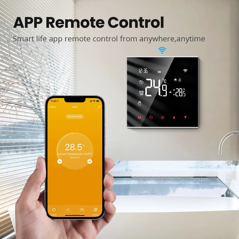 AVATTO Tuya WiFi/ZigBee Smart Thermostat,Electric Floor Heating Water/Gas Boiler Controller Works With Alexa,Google Home,Alice