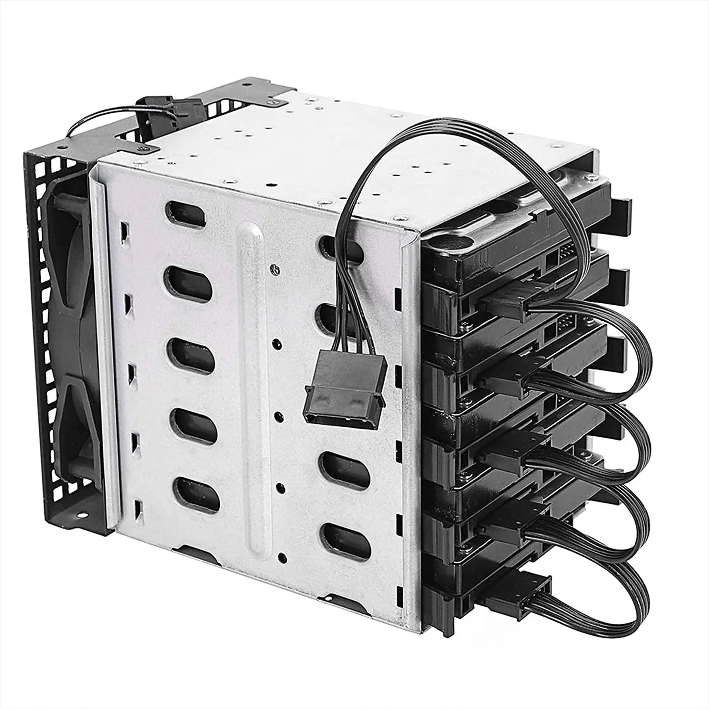SATA 15-Pin Power Adapter Line Large IDE 4P Male to 5 SATA 15 Pin Female Power Extension Cable Splitter IDE to SATA Connector