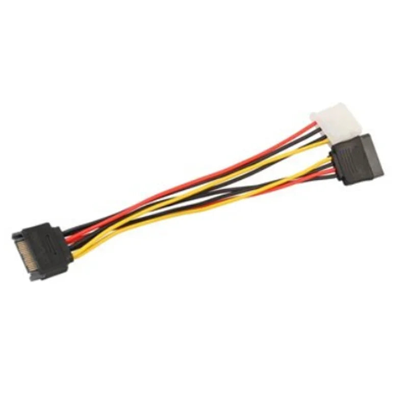 High-Quality SATA 15pin Power Supply to SATA 15pin and IDE 4pin Power Splitter Cables for Motherboards and Hard Drives