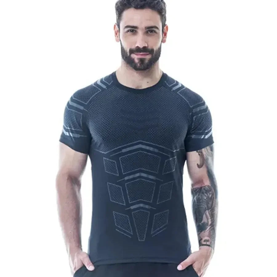 Camiseta holgada de secado rápido para hombre,ropa de entrenamiento para correr,tendencia fresca de verano,personalidad