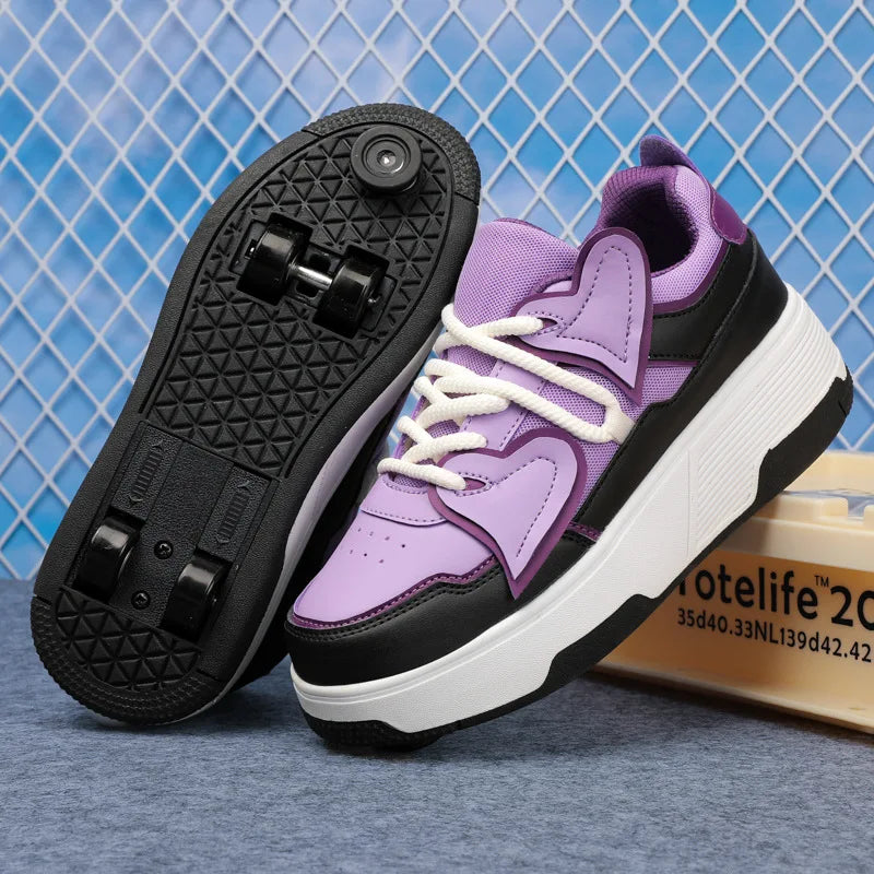 Roller Skate Shoes Kids Autumn Children Fashion Casual Sports Toy Gift Games Boys 4 Wheels Sneakers Girls Walking Boots