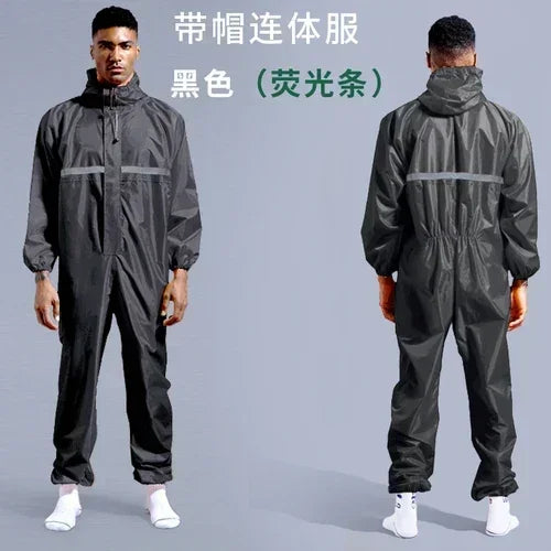 Raincoat /Conjoined Men Raincoat/overalls Men and Women Fission Rain Suit Rain Coat Hooded Womens Raincoat