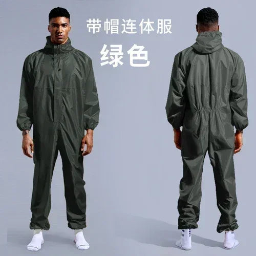 Raincoat /Conjoined Men Raincoat/overalls Men and Women Fission Rain Suit Rain Coat Hooded Womens Raincoat