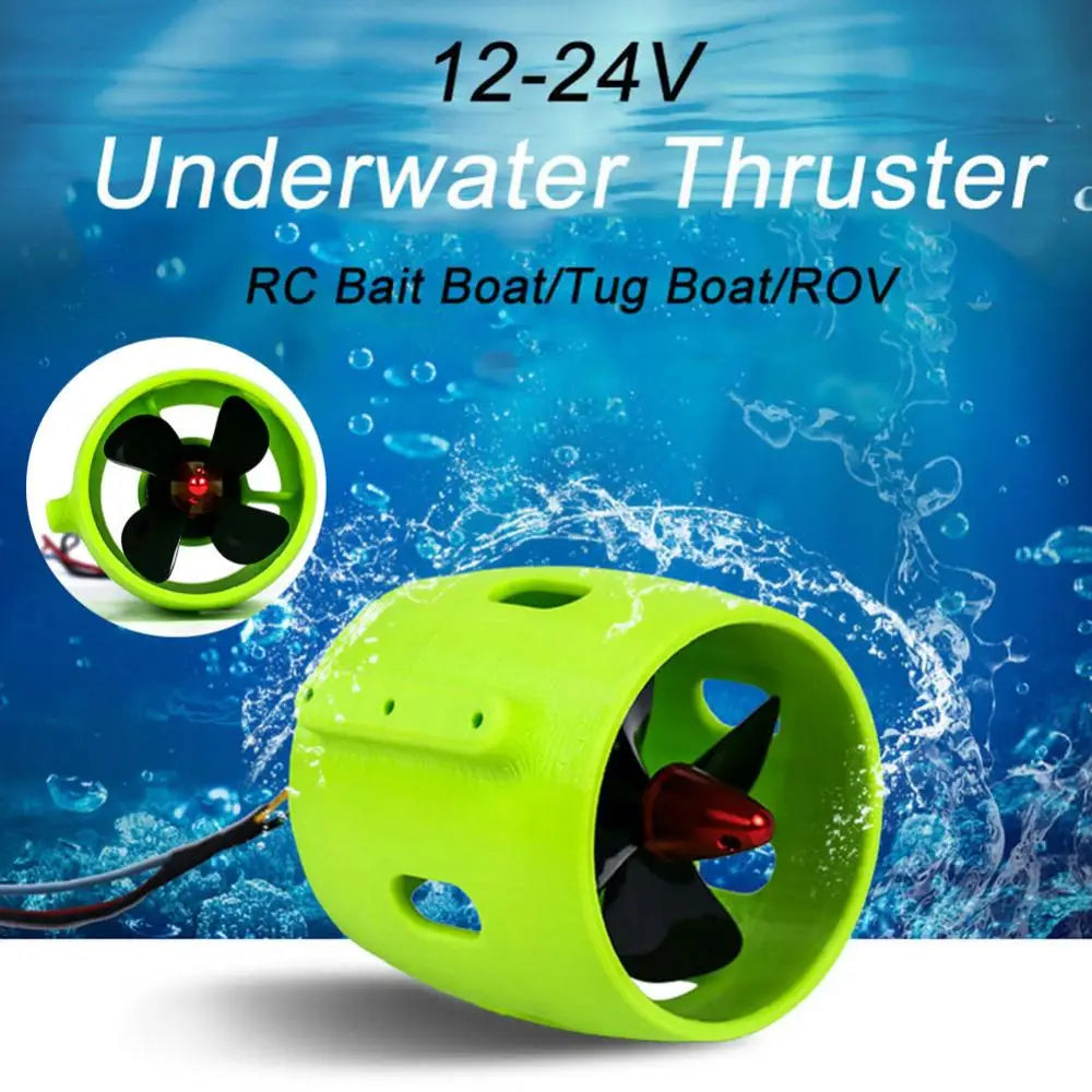 RC Nesting Boat 12-24V 20A Brushless Motor 4 Blade Underwater Thruster RC Bait Boat Counterclockwise Underwater Thruster Parts