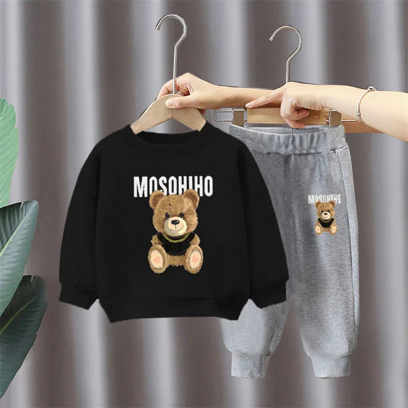 Children's Clothing Boy Sets Spring Autumn Mother Kids Girls Outfits Suits Baby Cute Sports Hoodie Trousers 2pcs Toddler Clothes