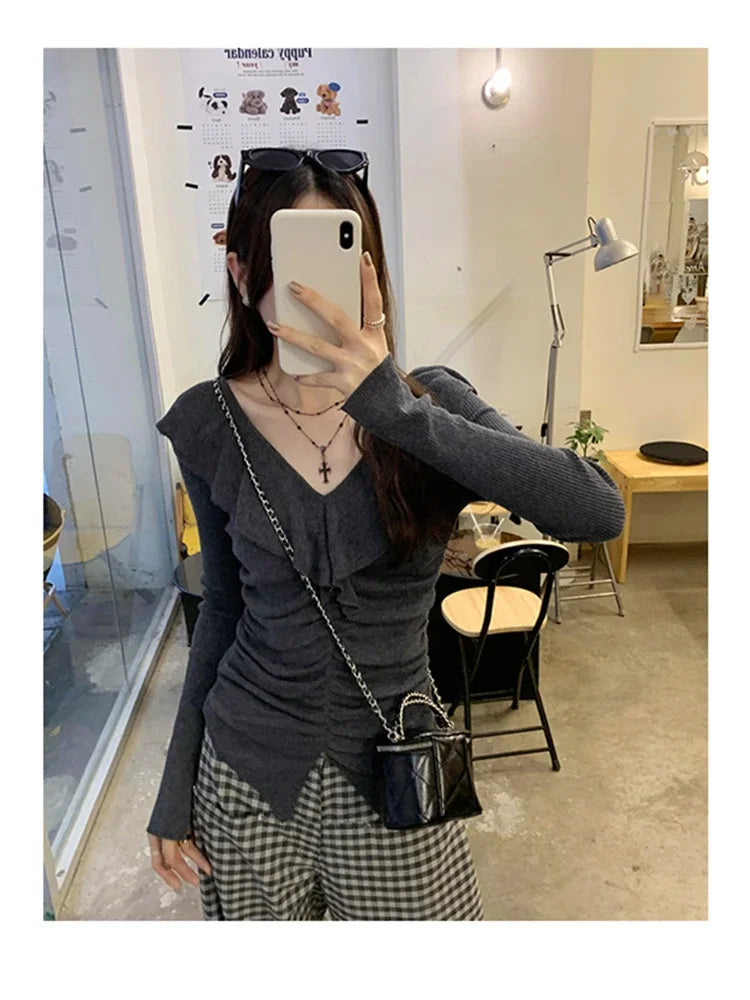 Women Sweater Womens Winter Sweaters Pullover Traf Female Knitting Overszie Long Sleeve Loose Knitted Outerwear ropa de mujer