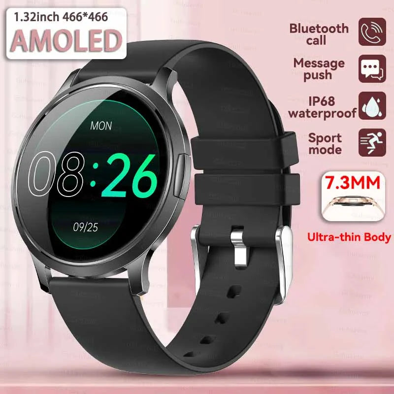 Women's Health Fashion Smart Watch 3D Curved HD Screen Heart rate Bluetooth call Sports Fitness Bracelet Light luxury SmartWatch