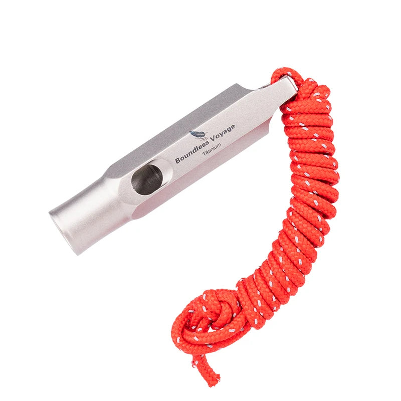 Boundless Voyage Titanium Whistle Emergency Survival Safety Whistles Outdoor Travel Camping Coaches Training Whistles
