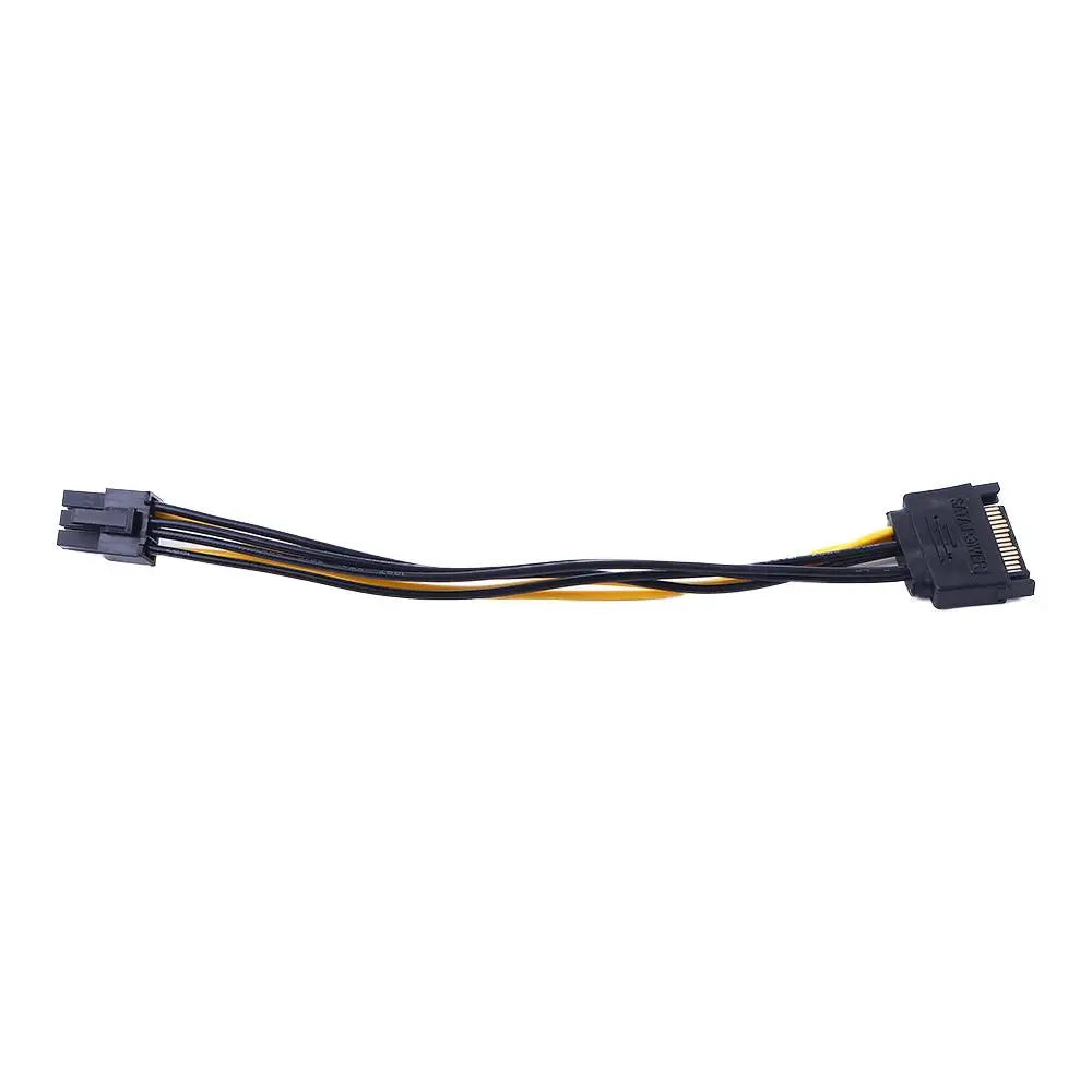 SATA To 6 Pin PCI Express 15 Pin To 6 Pin SATA Adapter Cable SATA Power Cable Graphics Card Power Cord Video Card Power Cable