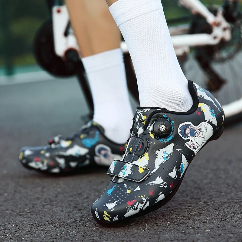 New Men's and Women's Bicycle Shoes,Outdoor Cycling Shoes,Three Functional Soles,Professional Training Shoes