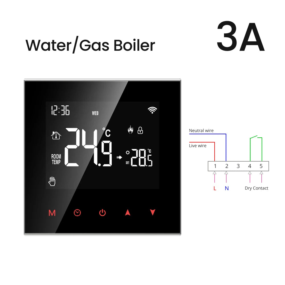 AVATTO Tuya WiFi/ZigBee Smart Thermostat,Electric Floor Heating Water/Gas Boiler Controller Works With Alexa,Google Home,Alice
