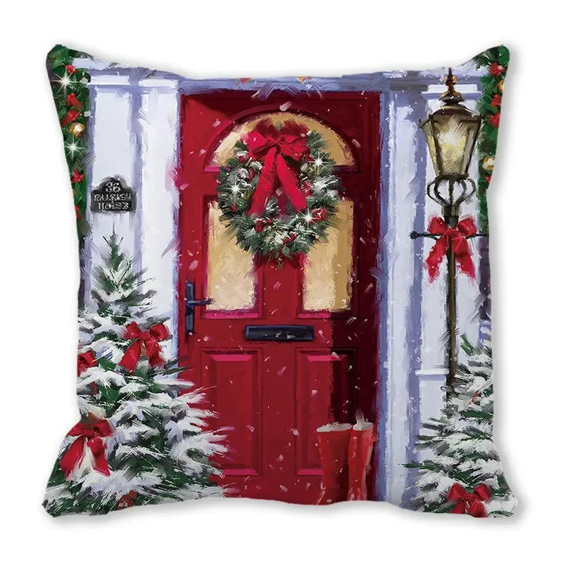 New Years Gifts Christmas Ornaments Pillow Cases Merry Home Decorations Cushion Covers