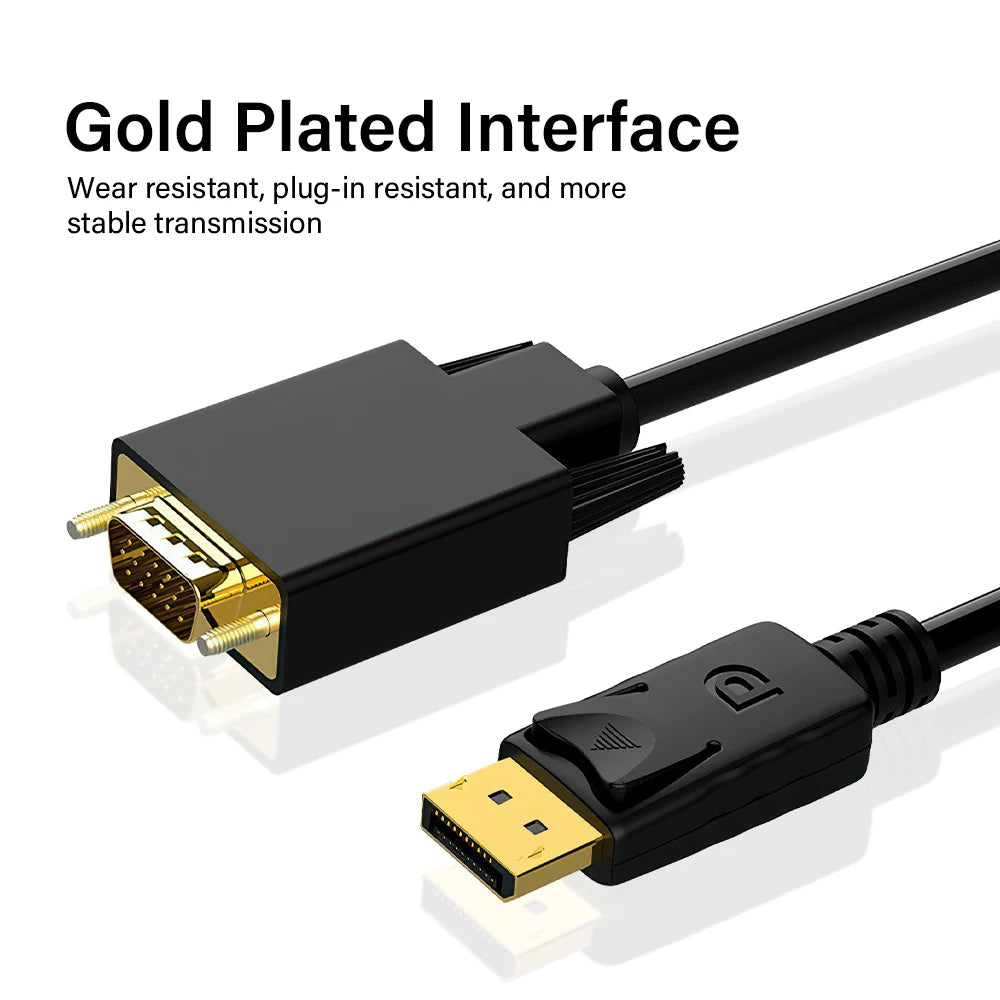DisplayPort To HDMI Cable DP Male To Male VGA DVI HDMI Video Audio Cable 4K 1080P For Computer Laptop TV Projector Monitor 1.8m