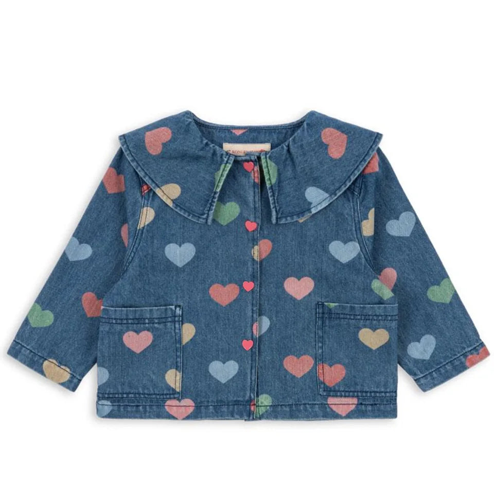 New Kids Girls Clothes Cute Print Cherry Denim Jacket Coat Overalls Jeans Toddler Girls Denim Dress White Shirt Outfit Set