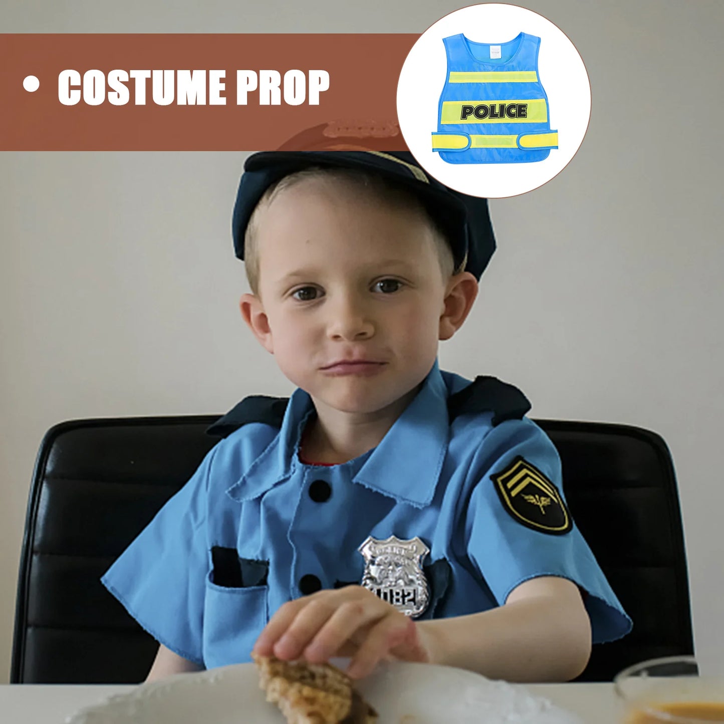 Toddler Police Costume Kids Clothing Cosplay Vest Children Police Vest Police Costume Dress-up For Make Up Child Boys Outfits