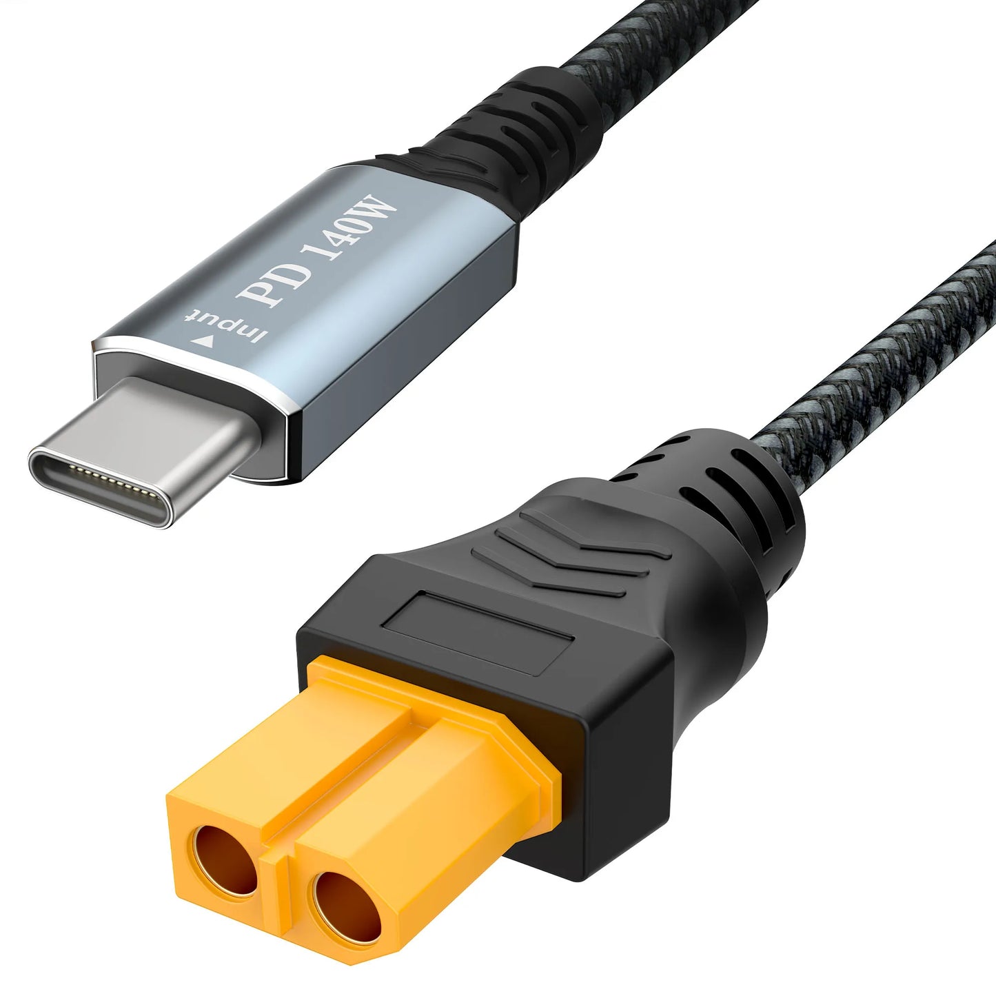 Type C to XT60 adapter cable, USB C to XT60 charging cable, USB C male to XT60 female cable, PD 140W charging cable
