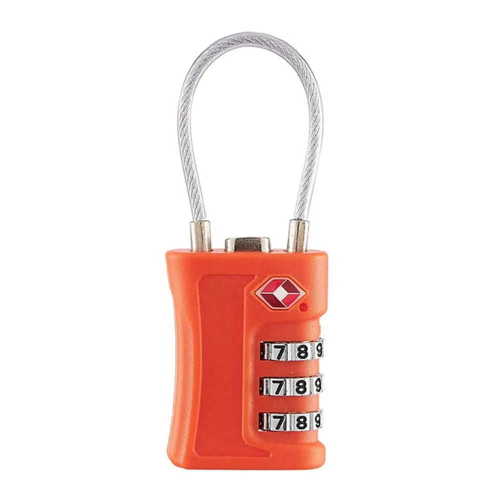 New Anti-Theft TSA Customs Code Lock Luggage Password Contrast Color Padlock 3 Digit Combination Cabinet Lock Security Tool