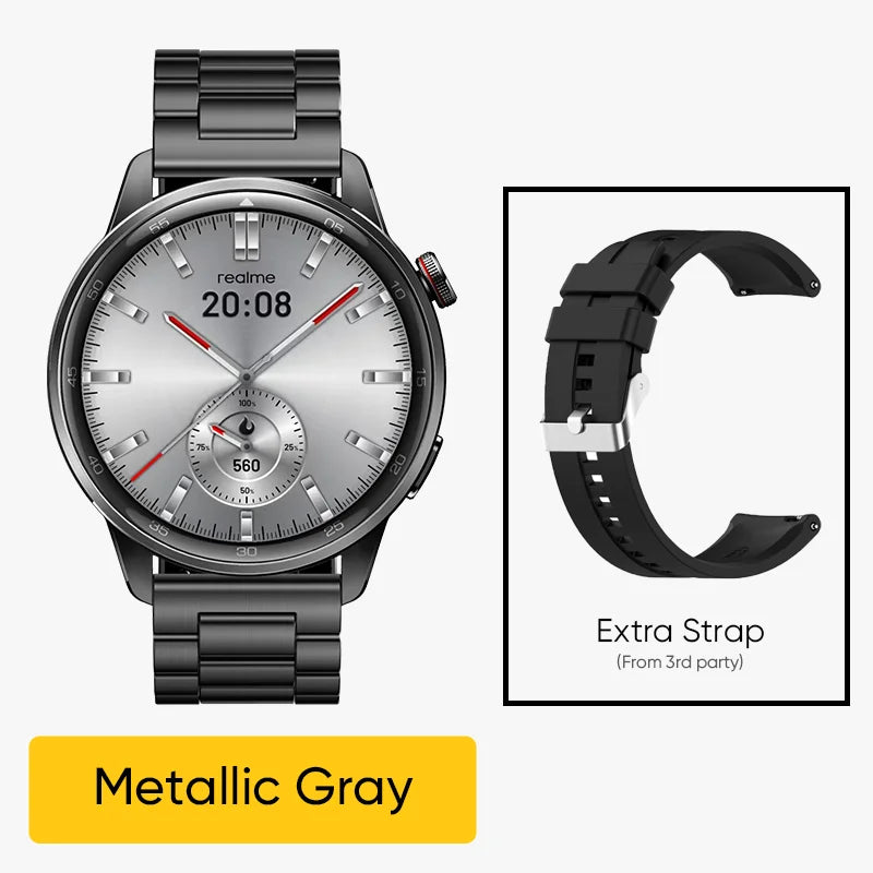 Global Version realme Watch S2 Smart Watch 1.43'' AMOLED Display 20 Days Battery Life IP68 Waterproof Spuer AI Engine Smartwatch