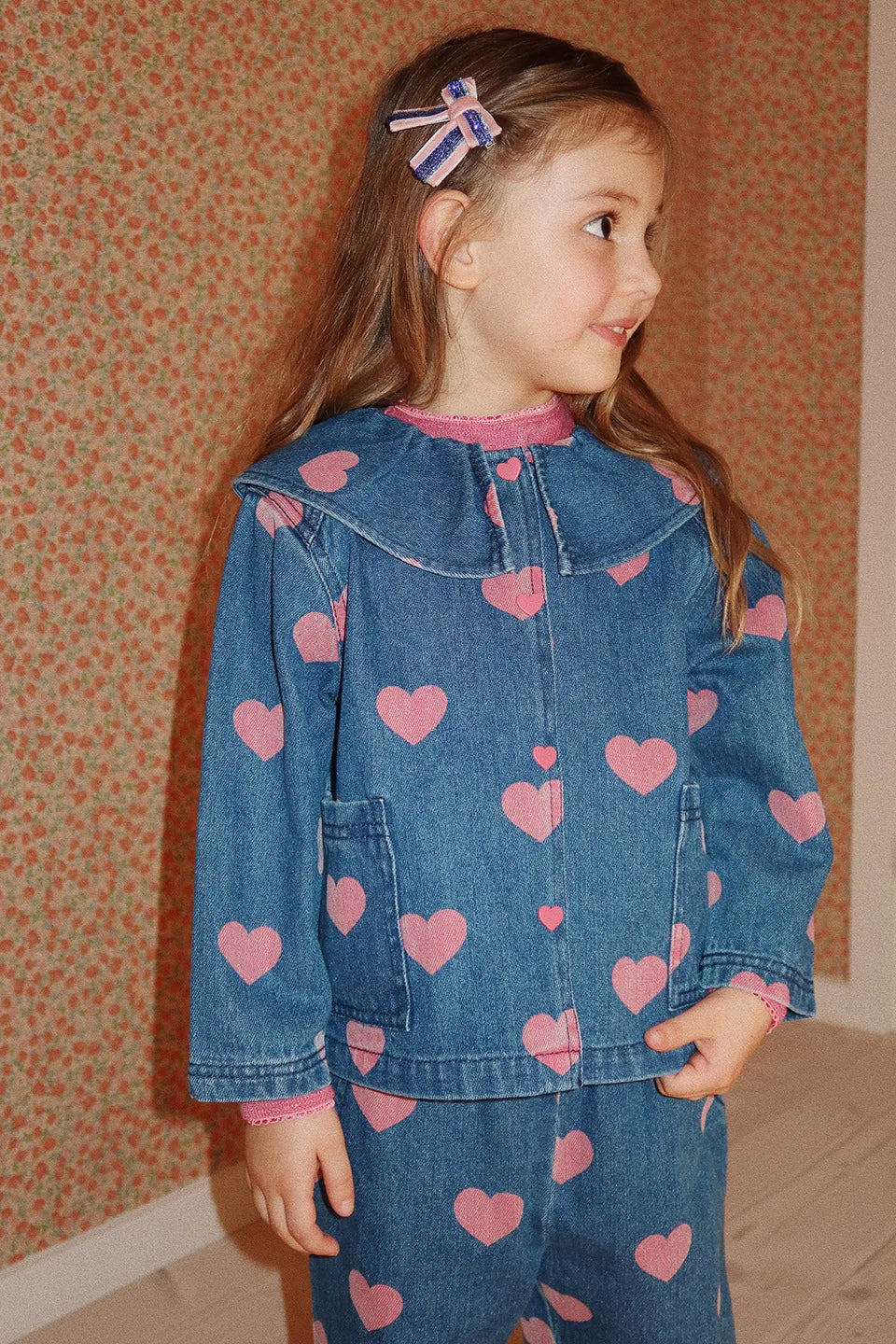 New Kids Girls Clothes Cute Print Cherry Denim Jacket Coat Overalls Jeans Toddler Girls Denim Dress White Shirt Outfit Set