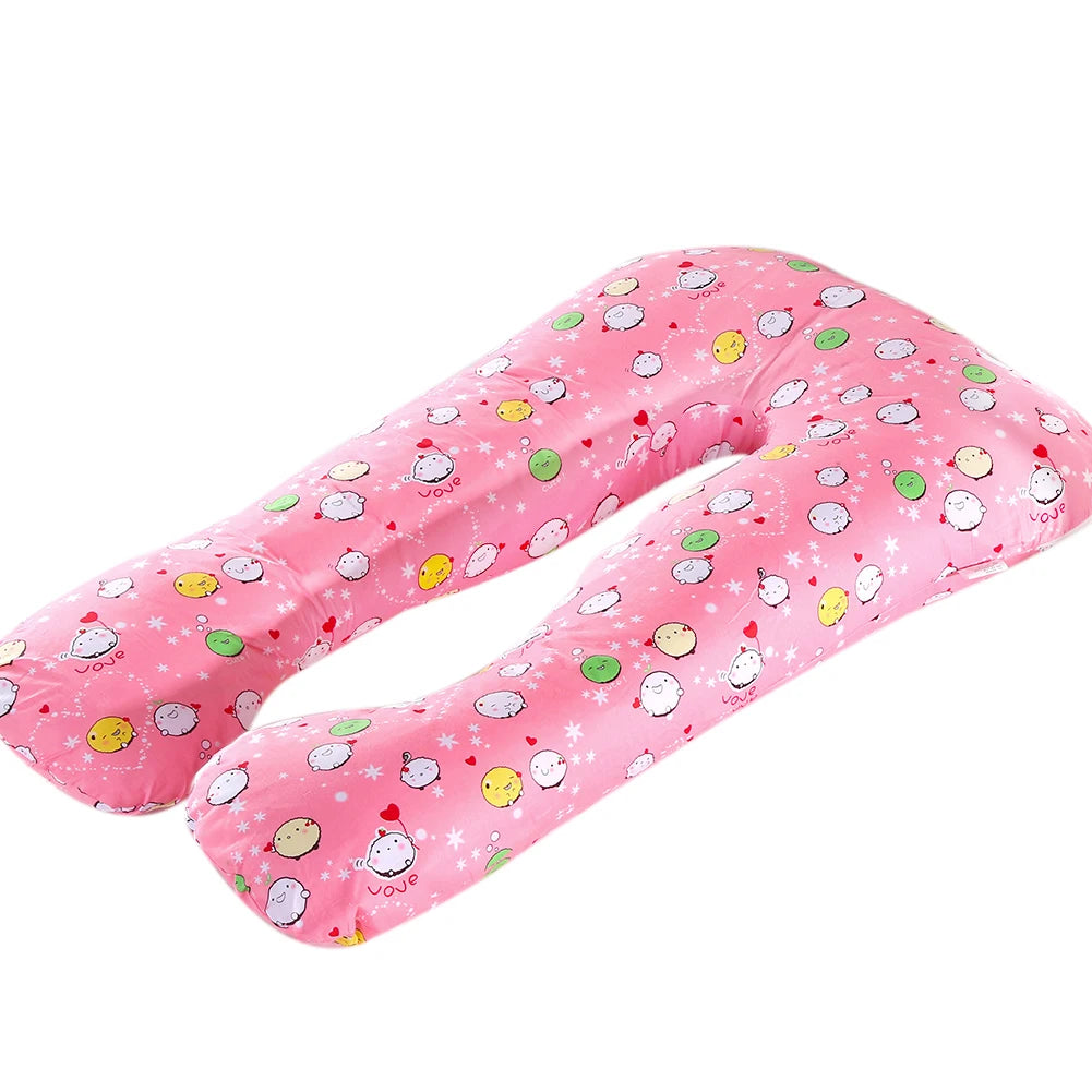 U-shape Pregnant Pillowcase Cotton Printing Multifunction Side Protected Cushion No filler Pure Cotton Printing Cushion Cover