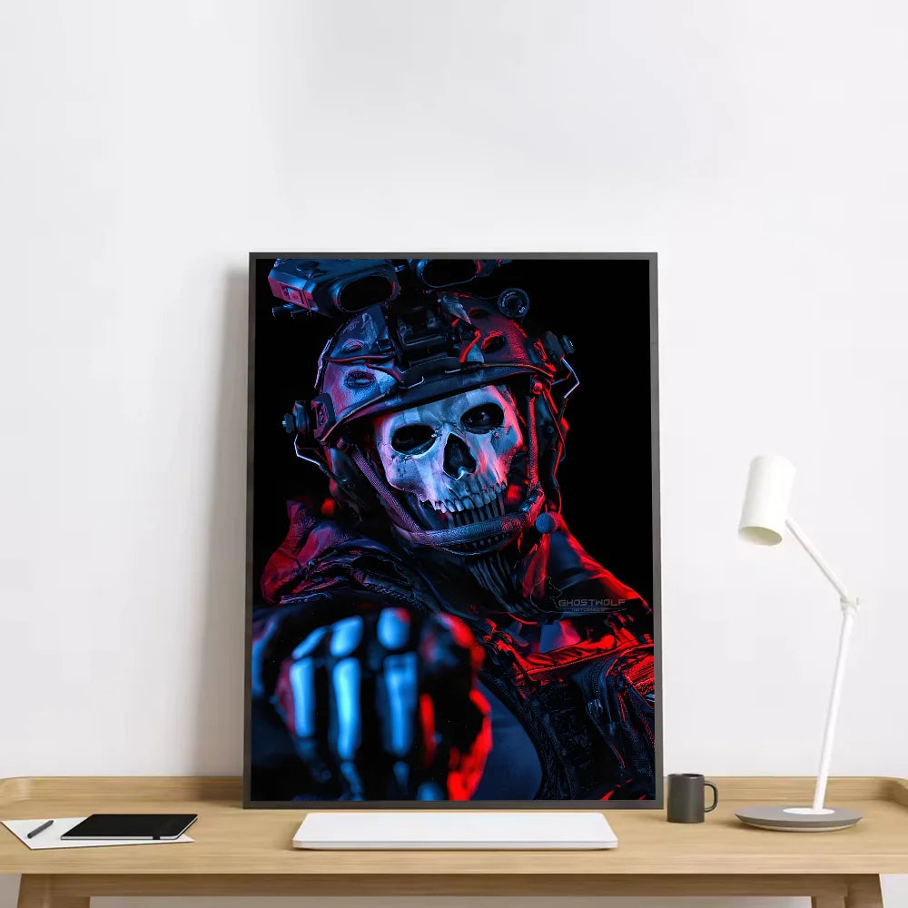 Modern Warfare Call Of Duty Poster HD art sticky wall waterproof home living room bedroom bar aesthetic decoration