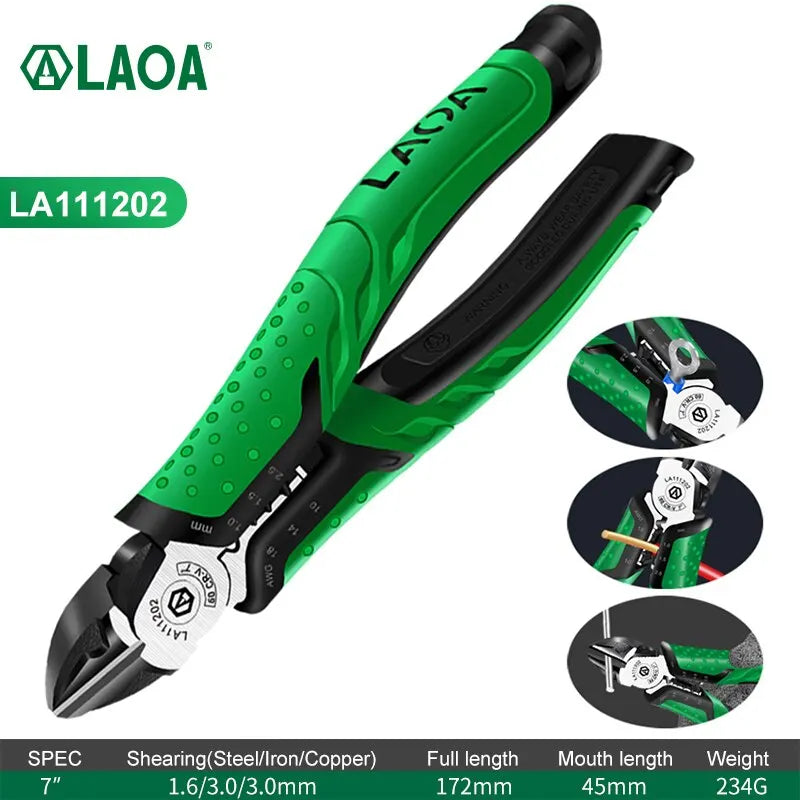 LAOA Multifunction Wire Stripper Diagonal Pliers Wire Cutter Long Nose Pliers Side Cutter Cable Shears Electrician Hand Tools