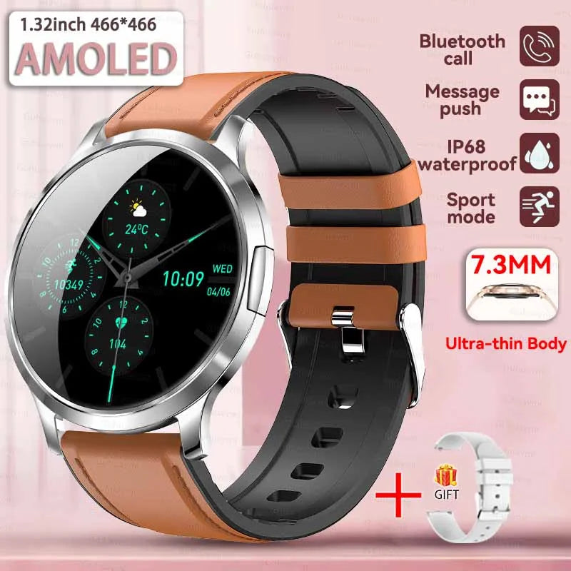 Women's Health Fashion Smart Watch 3D Curved HD Screen Heart rate Bluetooth call Sports Fitness Bracelet Light luxury SmartWatch