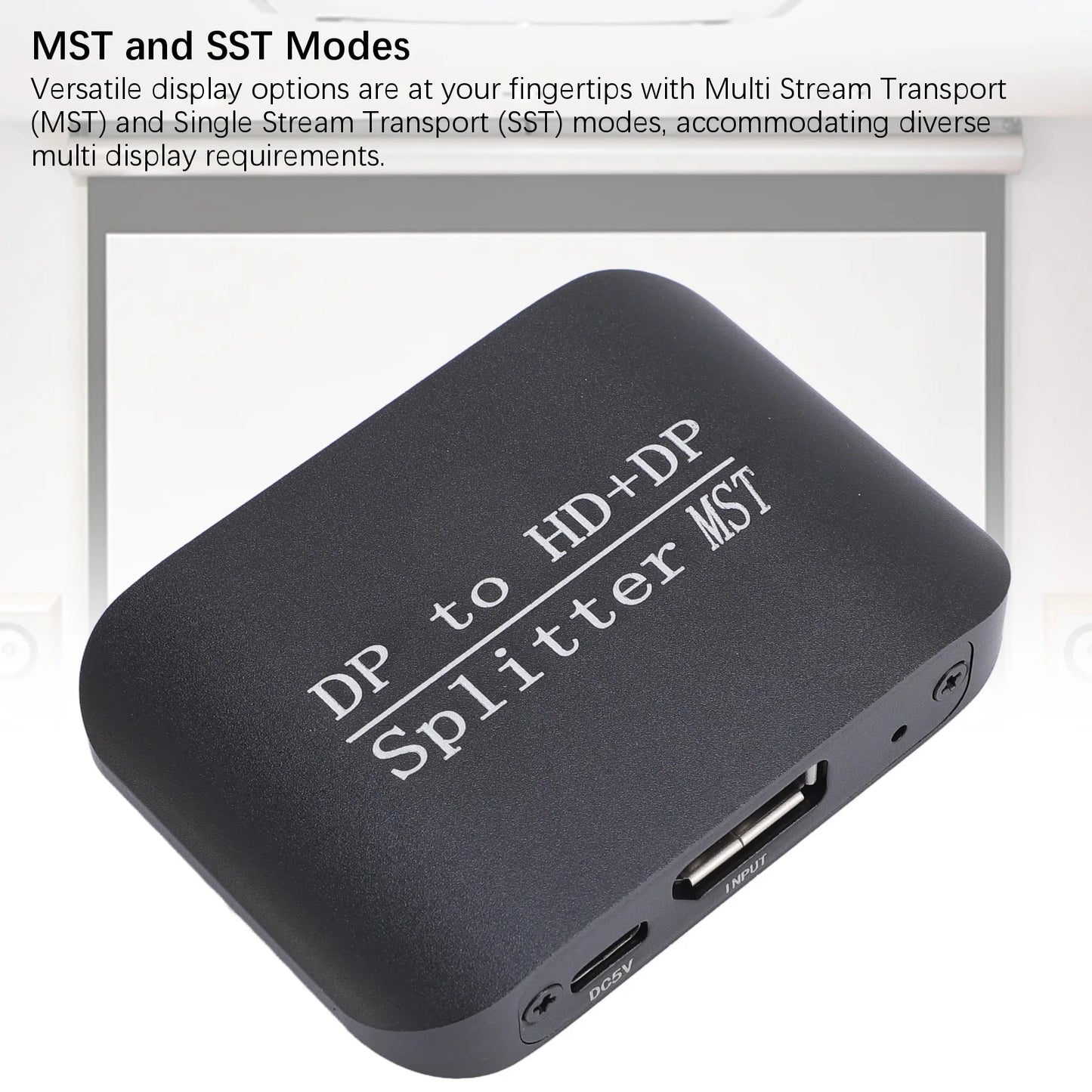 Multimedia Interface Adapter DisplayPort to DisplayPort HD Display Interface Splitter MST SST DisplayPort to DisplayPort HD