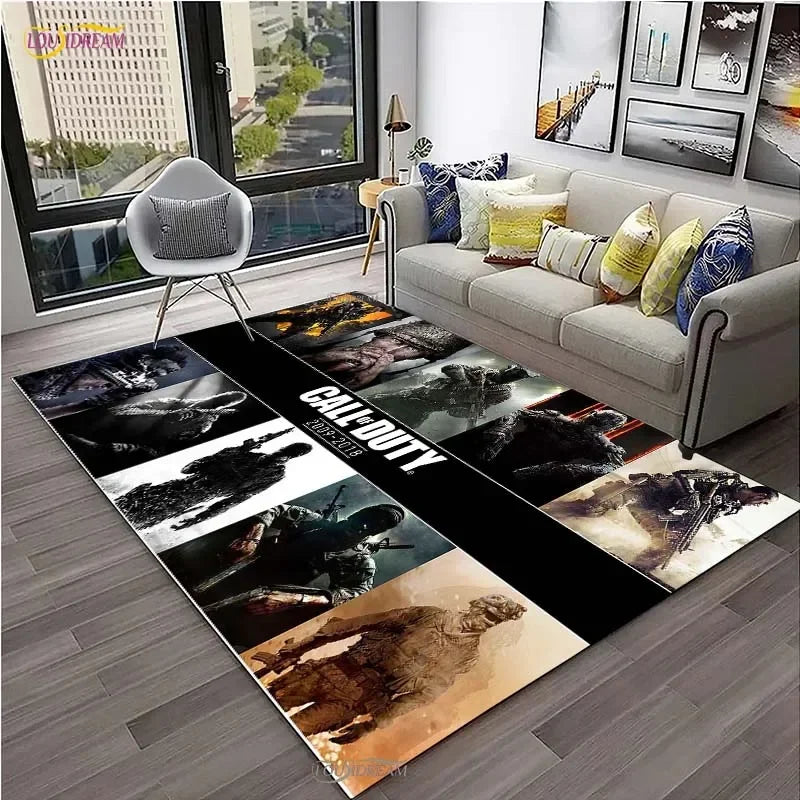 Call of Duty Game Carpet Living Room bedroom Sofa Coffee decorat yoga area rugs kitchen Door Un-Slip Mats Alfombra birthday gift