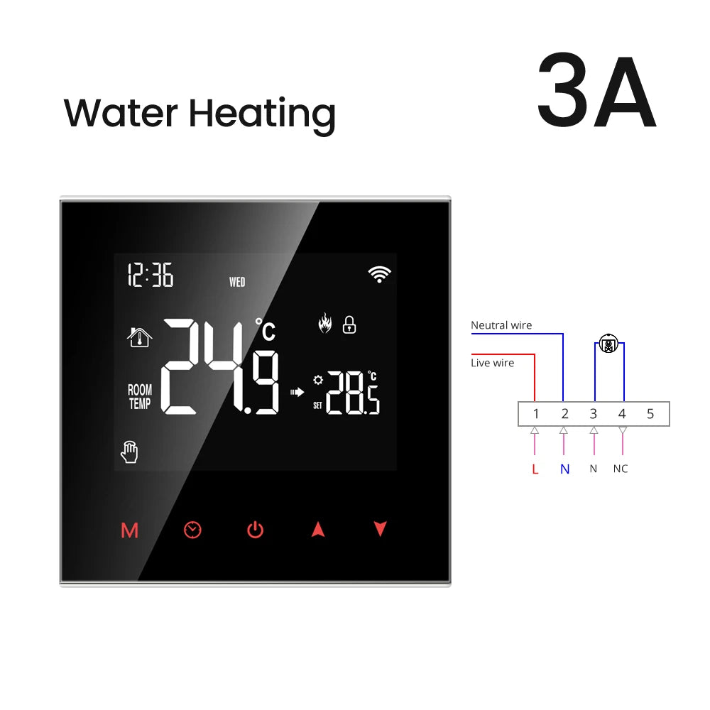 AVATTO Tuya WiFi/ZigBee Smart Thermostat,Electric Floor Heating Water/Gas Boiler Controller Works With Alexa,Google Home,Alice