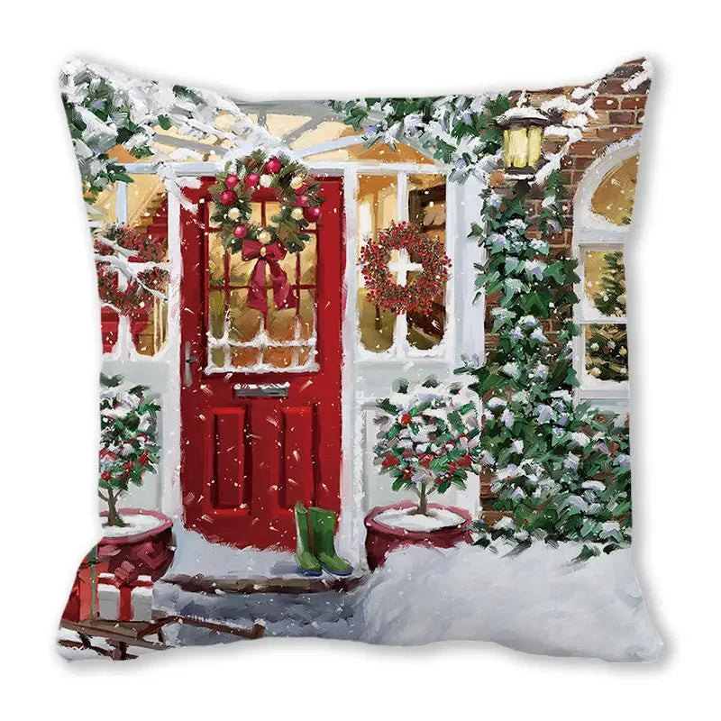 New Years Gifts Christmas Ornaments Pillow Cases Merry Home Decorations Cushion Covers