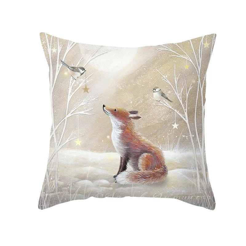 New Years Gifts Christmas Ornaments Pillow Cases Merry Home Decorations Cushion Covers