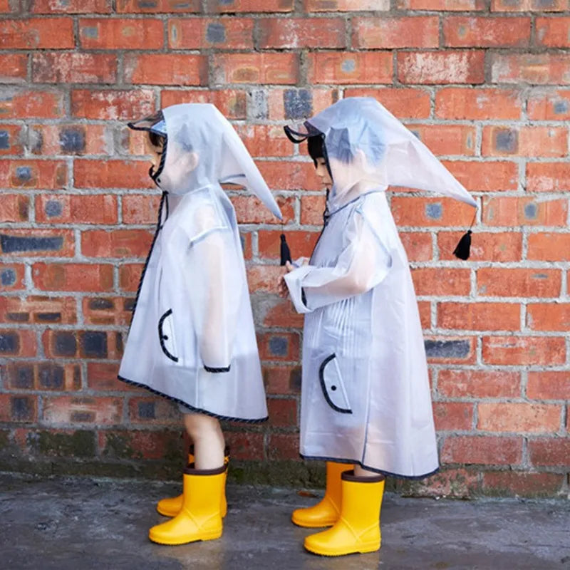 Cute Kids Children Raincoat Outdoor Waterproof Rain Poncho Children Impermeable Rain Coat Boy Girl Student Rainsuit Gift
