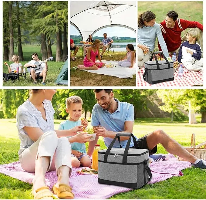 Outdoor Picnic Bags Large Capacity Leakproof Lunch Cooler Bags for Women Men Outdoor Travel Picnic Thermal Insulation Bag Box