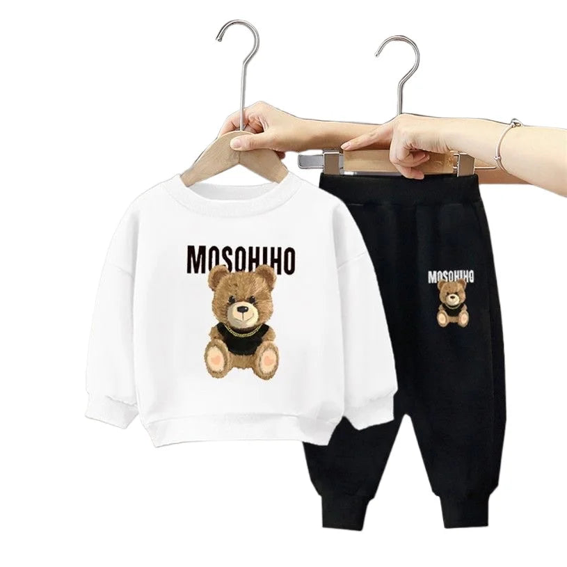 Children's Clothing Boy Sets Spring Autumn Mother Kids Girls Outfits Suits Baby Cute Sports Hoodie Trousers 2pcs Toddler Clothes