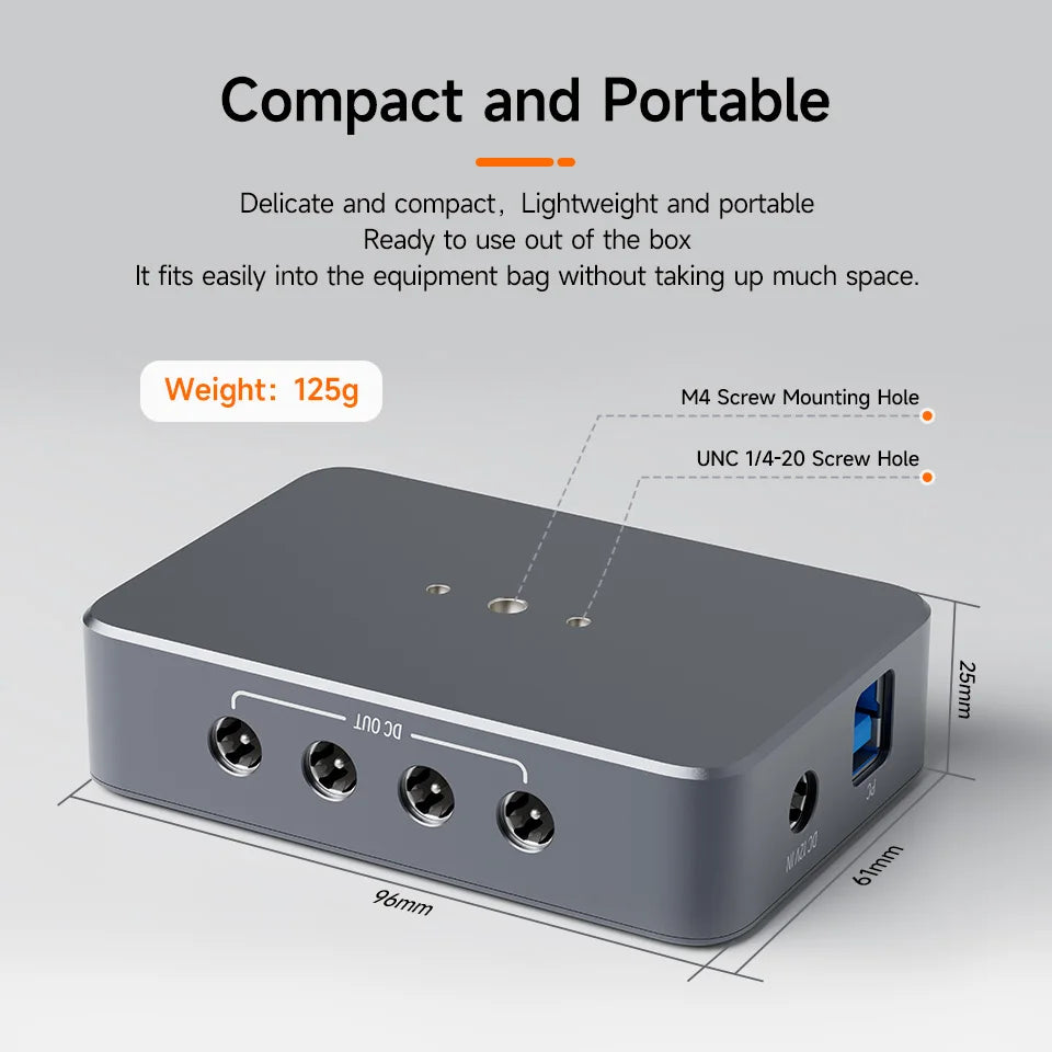 Svbony SV241 Micro DC +USB HUB Box High-speed Readout Output Type-C Interface Power Indicator Lights for Astrophotography