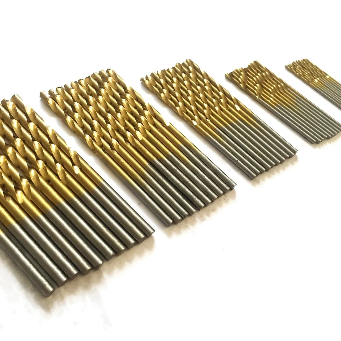 50pc Titanium Plated Twist Drill Set 1-3mm Small Drill Bit Electric Drill Drill Tool DIY Woodwork Drill and Open Drill Bit