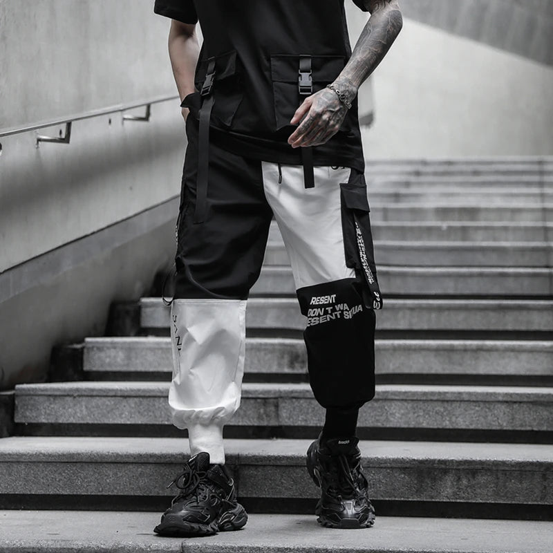 2025 Hip Hop Pants For Men Joggers Casual Streetwear Harem Pants Homme Male Trousers Ribbons Sweatpants