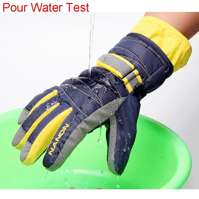 NANDN Winter Warm Mountain Snowboard Ski Gloves men women Cold Snow Skiing Mittens Waterproof Snowmobile Handschoemen Air+ 5002
