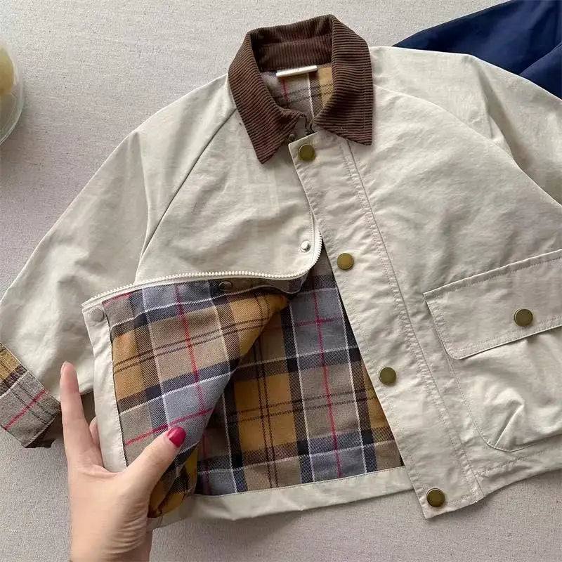 Children's Clothing Boy's Coat Spring 2025 New Cool Fashionable JacketFashion Children's Spring Clothing Top Trend