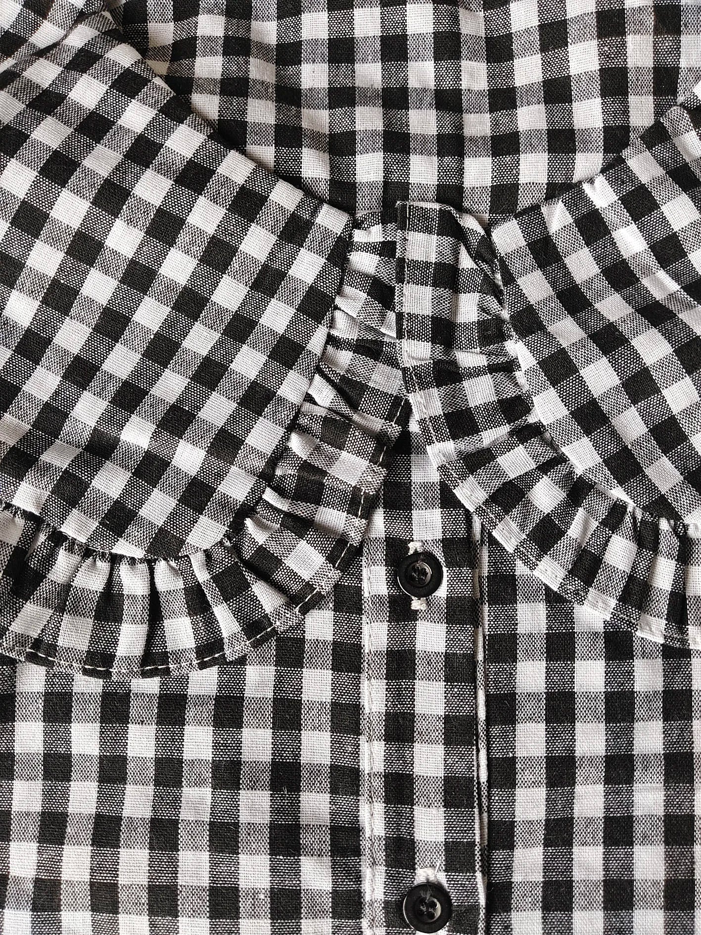 Women Blouse Spring Black White Plaid Long Sleeve Loose-Fitting Shirt Coat Top Blusas Ropa De Mujer