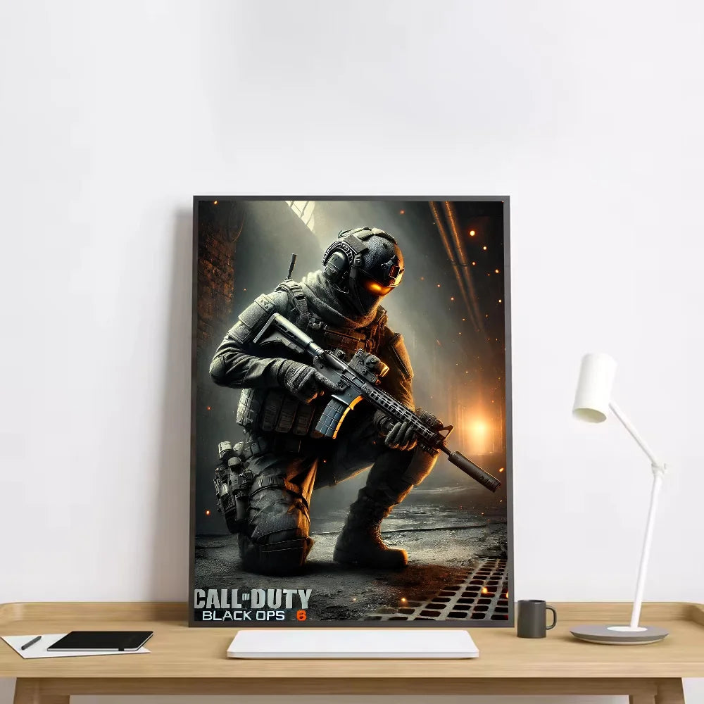 Modern Warfare Call Of Duty Poster HD art sticky wall waterproof home living room bedroom bar aesthetic decoration