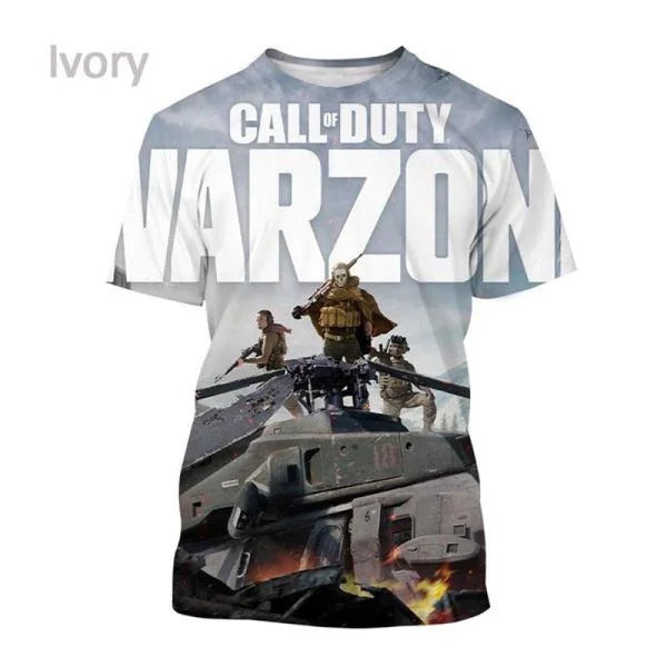 Call of Duty Warzone 3D Printed T-shirt Casual Summer Fashion Oversized Shooting Game Men and Women T-shirt Short Sleeve Top