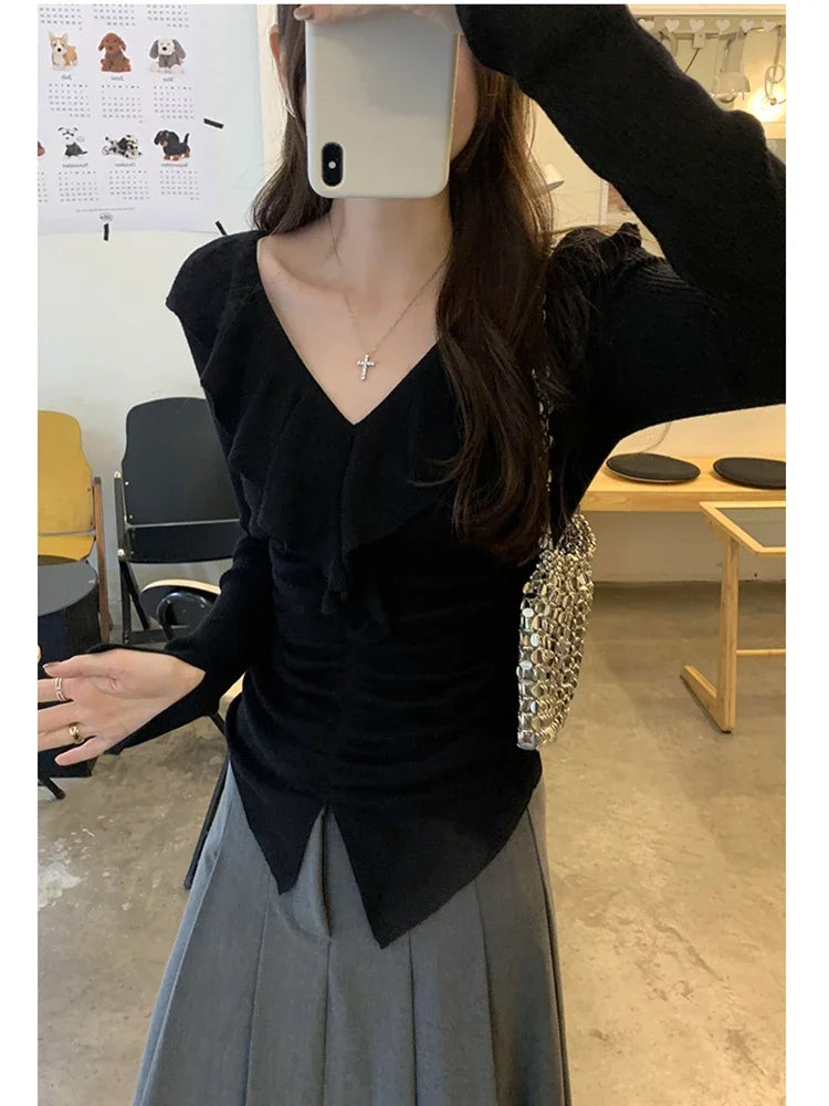 Women Sweater Womens Winter Sweaters Pullover Traf Female Knitting Overszie Long Sleeve Loose Knitted Outerwear ropa de mujer